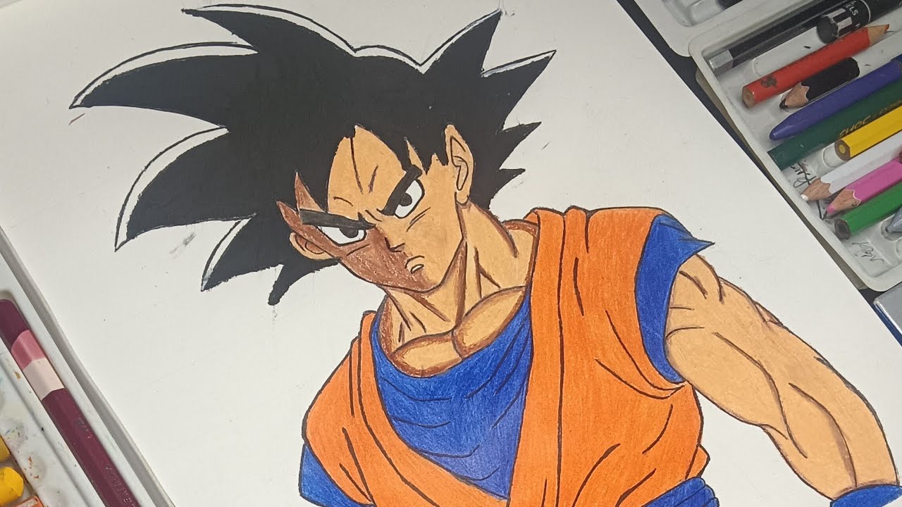 Goku colour pencil live /ArtistRaju18 is live! / HoW TO cOLour GOKU live / colour pencil ✏️ LIVE 