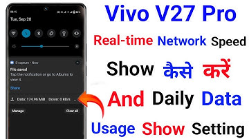 Vivo V27 Pro Data Speed Show Kaise Kare । How To Show Daily Data Usage On Vivo V27 Pro