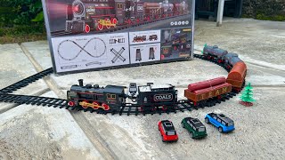 ASMR Unboxing - Classical Steam Train New Railway Model - DS World Miniature