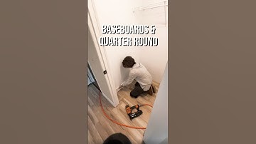Installing baseboards and quarter round #DIY #Homeimprovement #homerenovation #remodel #diyflooring