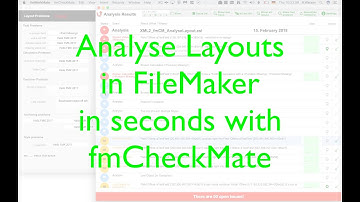 Analyse FileMaker Layouts with fmCheckMate