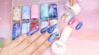 NEW] MAKARTT TRANSFER FOIL TUTORIAL 🤩, Easy Acrylic Nail Art ☺