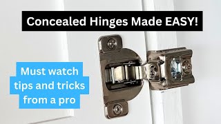 Concealed Hinges Made Easy!