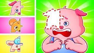 Face Puzzle Play Song 😃🎵🐷| Nursery rhymes Kids songs | Cartoon Songs For Kids 🎶🌈| Bubba Pig