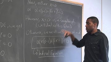 Math 391 Lecture 19 - More series solutions, Euler Equations and Singular Points