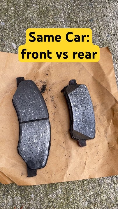 Front versus Rear Brake Pads #tips #car #automobile #mechanic - YouTube