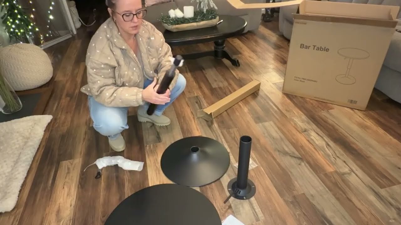 Pub Table Unboxing | Adjustable Height Swivel Bistro Table