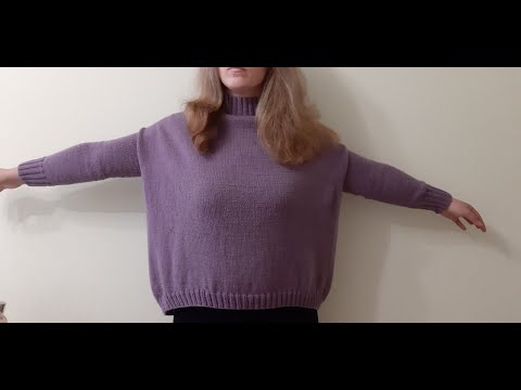 Пуловер релакс спицами