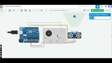 fazendo um sensor de estacionamento no TinkerCad [microcontrolador]