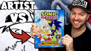 PROFESSIONAL Artist VS a &#39;CHILDRENS&#39; COLORING BOOK..? | SONIC THE HEDGEHOG