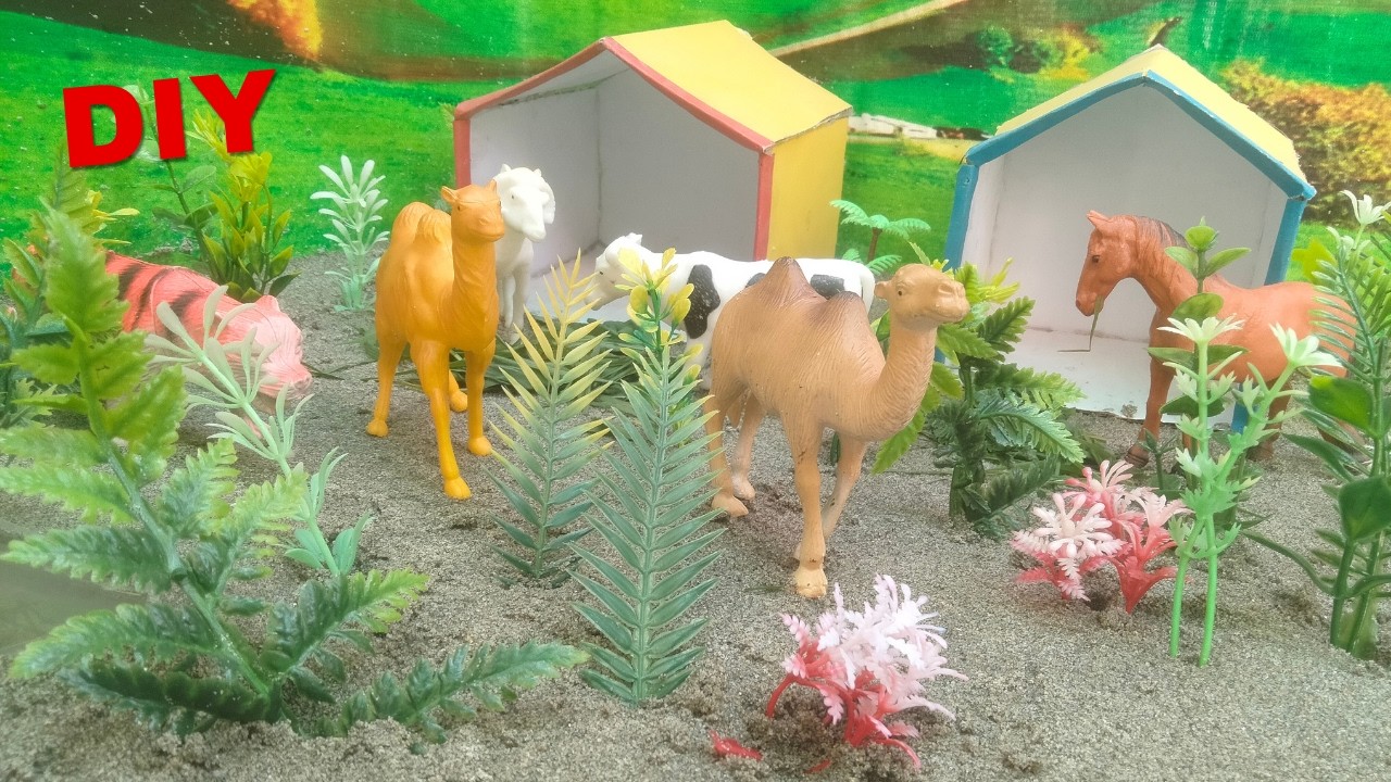 ​How to Build Mini Cow Farm with Automatic Water System | Miniature DIY Project camel with Horse