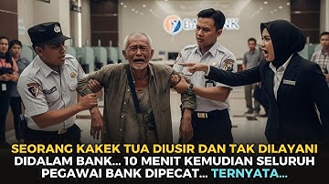 KISAH NYATA || Diusir Dari Bank, Kakek Tua Ini Membuat Semua Pegawai Menangis dan Dipecat… Ternyata!