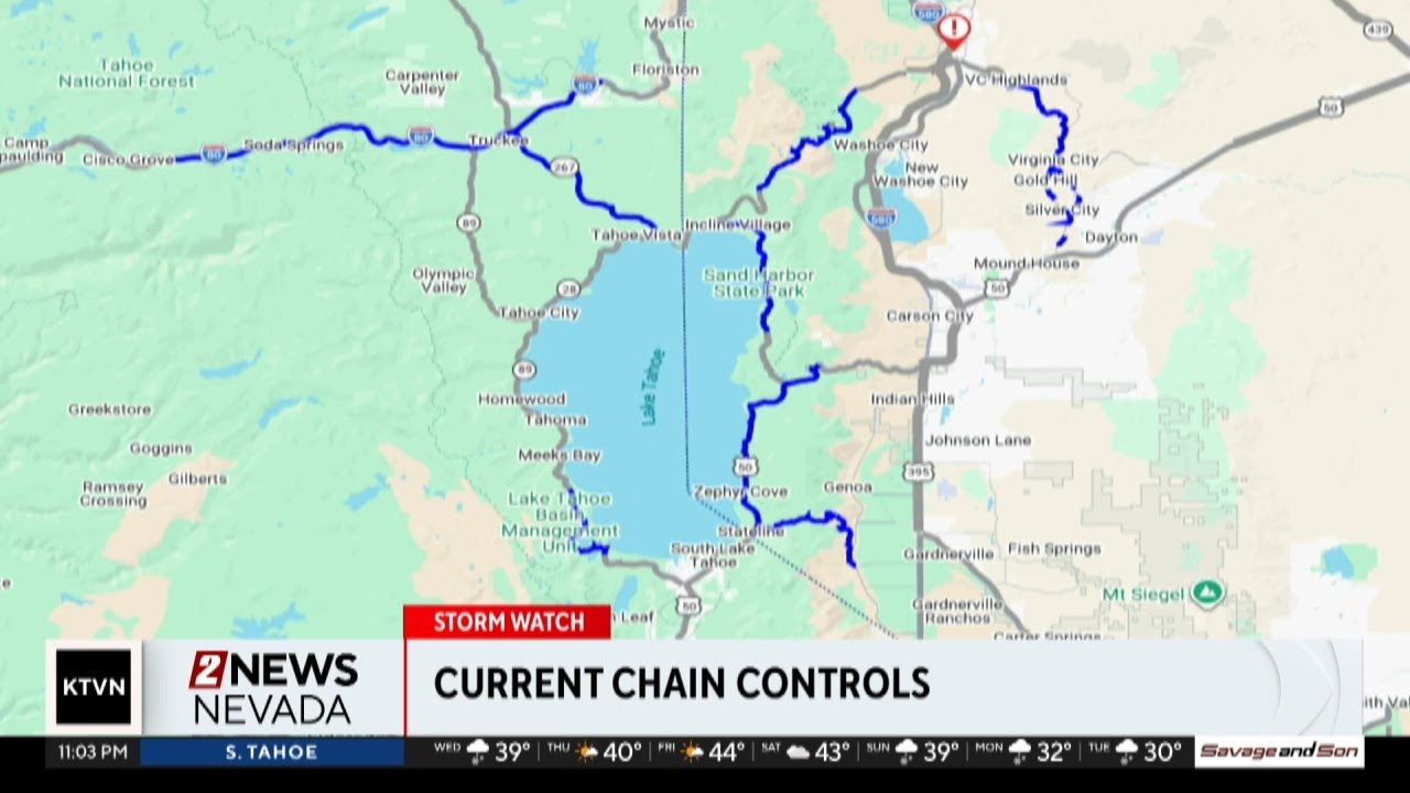 Chain Control Map Current chain controls in the Sierra - YouTube