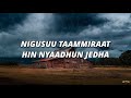 NIGUSUU TAAMMIRAAT - HIN NYAADHUN JEDHA - Lyrics Mp3 Song