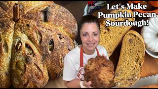 Pumpkin Pecan Sourdough Bread is the bread of the season!