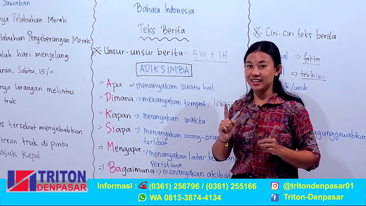 Ini Kata Kunci Untuk Menjawab Soal Teks Berita (Bahasa Indonesia) Bimbingan Belajar Triton Denpasar