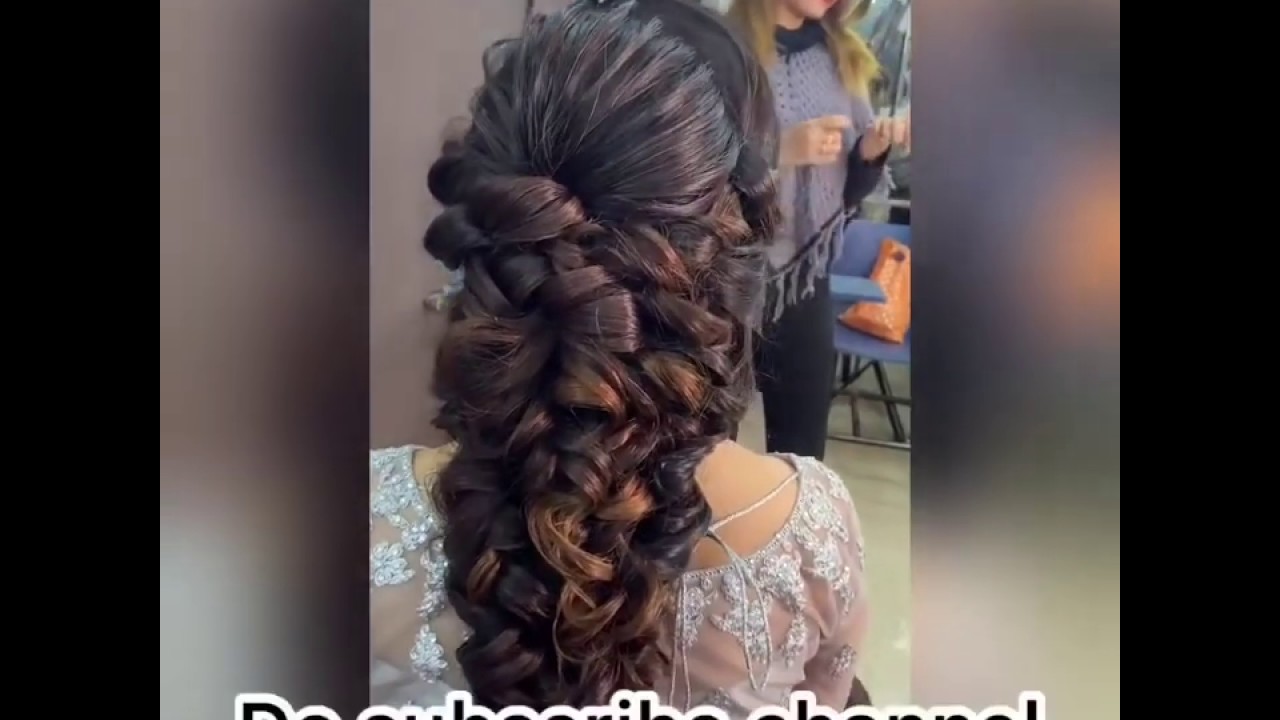 pakistani bridal hairstyle / engagement look / messy braid/ Hairstyle