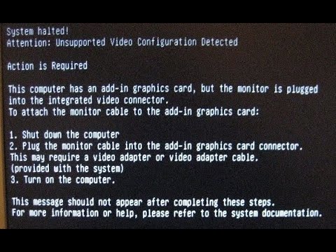 attention unsupported video configuration detected حل مشكلة