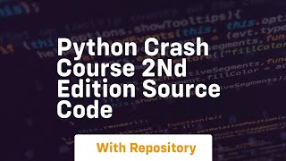python crash course 2nd edition source code