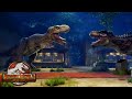 T rex vs tarbosaurus jurassic world camp cretaceous hidden adventure clip