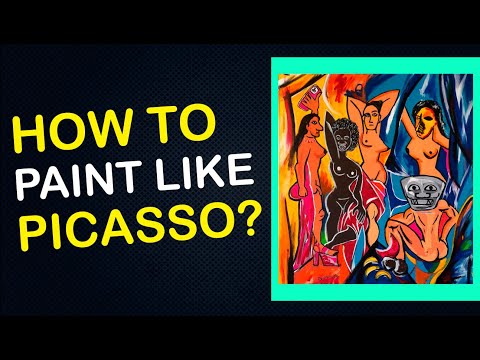 PAINTING LIKE PICASSO TIMELAPSE shorts short art how painting picasso lesdemoisellesdavignon