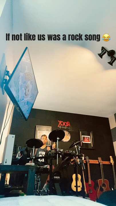 If not like us was a rock song 😂 #subscribe #kendricklamar #notlikeus #drums #rockstar