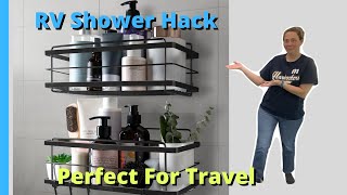 RV Shower Shelves