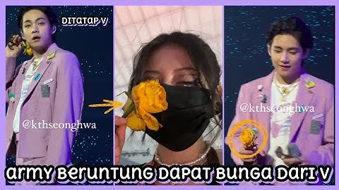Bikin Iri, Berikut ARMY Beruntung yang Dapat Bunga Langsung dari V TAEHYUNG di Konser BTS