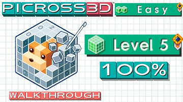 Easy Picross: Level 5 | Picross 3D (DS) 100% Walkthrough