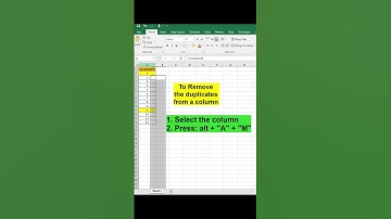 Shortcut to remove duplicates in excel #excel #excelforbeginners  #exceltricks