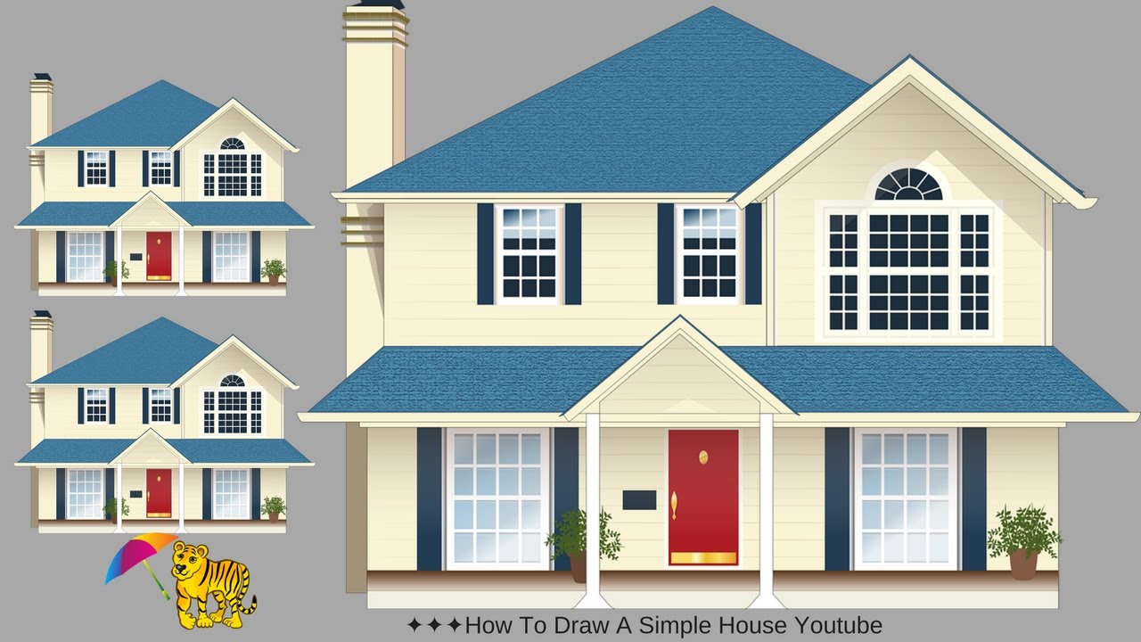 How To Draw A Simple Deep House Youtube Draw A Simple 