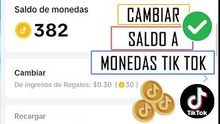 ✅ TUTORIAL Cómo cambiar saldo de recompensas a monedas en Tik Tok Convertir saldo a monedas Tik Tok