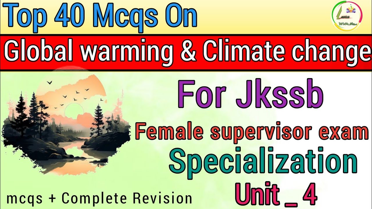 MCQs ON GLOBAL WARMING AND CLIMATE CHANGE || || SPECIALISATION || FOR ...