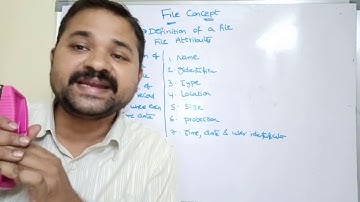 File Concept Part 1 | Definition of a File | File Attributes | operating system | File System