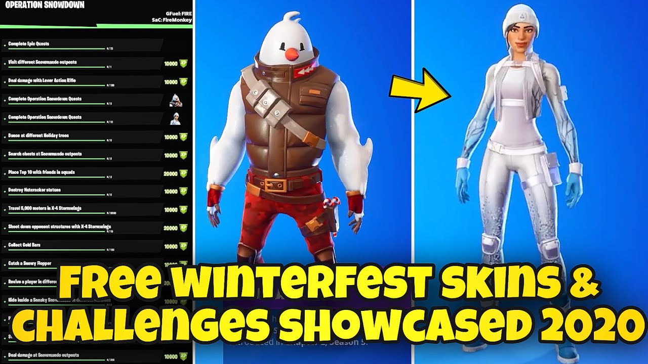 NEW FREE WINTERFEST SNOWMANDO & FROST SQUAD SKINS! Fortnite Rewards