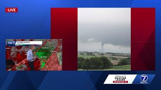 Possible tornado caught on camera as storms move through Nebraska
