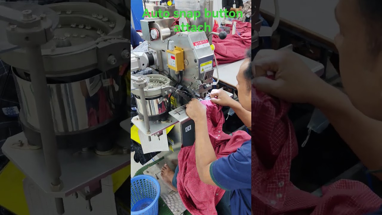 auto snap button attach machine 