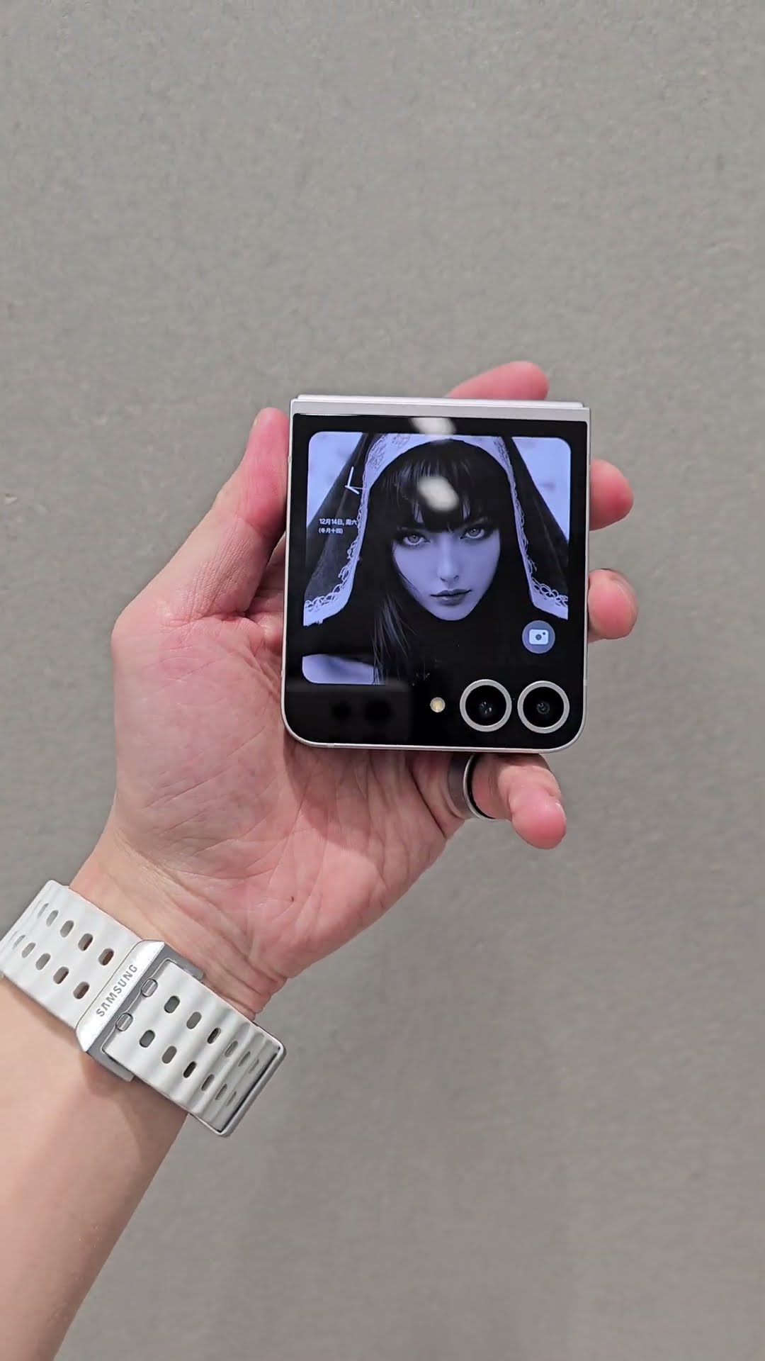 Samsung ZFlip6 GalaxyRing Wallpaper #Nun #shorts