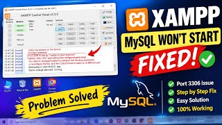 XAMPP MYSQL unexpected shutdown | [Solution]