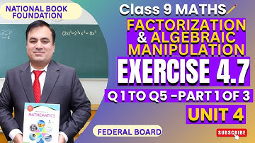Exercise 4.7 Q1- Q5 | Square Root by Factorization | Factorization & Algebra | Math 9