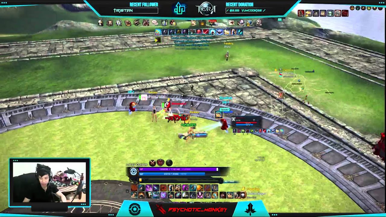 Tera Online - 1v1  / Warrior vs Gunner Self-Peel Maneuvers