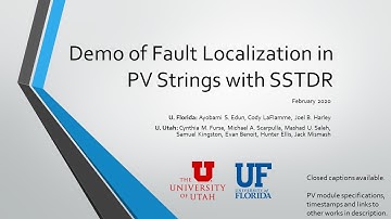 SSTDR For Fault Localization in PV Arrays, NREL Field Test, Feb. 2020