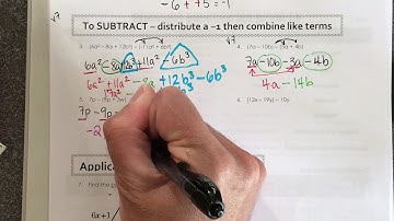 M1 Subtracting Polynomials Ex.5-6 video 9