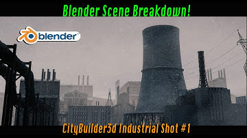 Blender 3d Scene Breakdown: CityBuilder3d Industrial Trailer setup #1