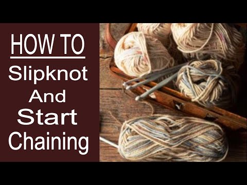 how to slip knot and start chaining for beginners