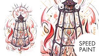 Lantern ~ Watercolor SpeedPaint