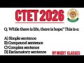 CTET 2026 English Grammar Important Questions.....