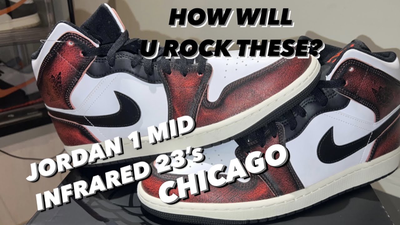 Jordan 1 Mid Wear Away Chicago  Shoe Review! Too Fire Not Too Cop!!