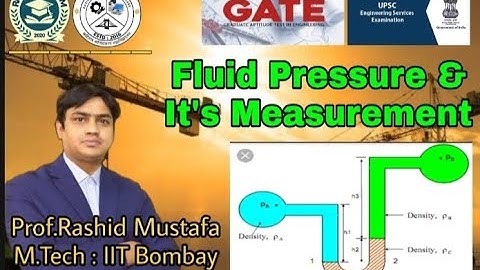 Fluid Pressure and Its Measurement | Introduction to Fluid Mechanics | Prof. Rashid Mustafa