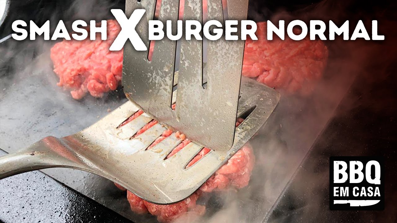 VEJA A DIFERENÇA ENTRE UM SMASH E UM HAMBÚRGUER NORMAL